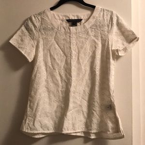 🚫SOLD🚫 White pintuck tee
